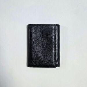 COACH Black Leather Trifold Wallet